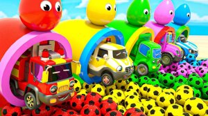 Мультфильмы для детей и малышей - Мультики про машинки - Веселые песенки для детей и малышей