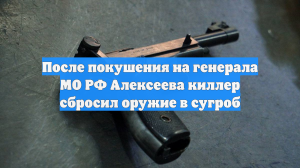 После покушения на генерала МО РФ Алексеева киллер сбросил оружие в сугроб