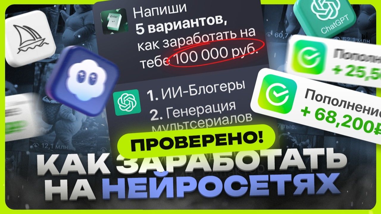 Как заработать на ИИ / Заработок на нейросетях смотреть онлайн