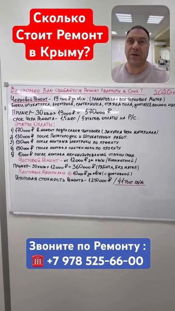 Стоимость ремонта в Крыму. смотреть онлайн