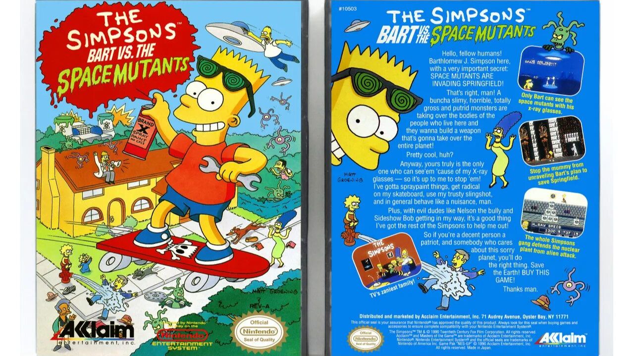 The Simpsons Bart vs the Space Mutants (NES) смотреть онлайн