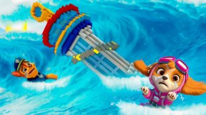 😳 ЦУНАМИ ПРОТИВ  БАЗЫ ЩЕНЯЧЬЕГО ПАТРУЛЯ В МАЙНКРАФТ