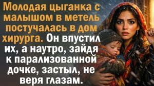 Молодая цыганка с малышом в метель постучалась в дом хирурга. Он впустил их, а наутро, зайдя к...