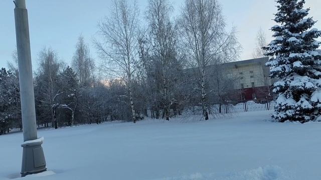 Зимнее утро в парке Москвы.С добрым утром!!!🥰 смотреть онлайн