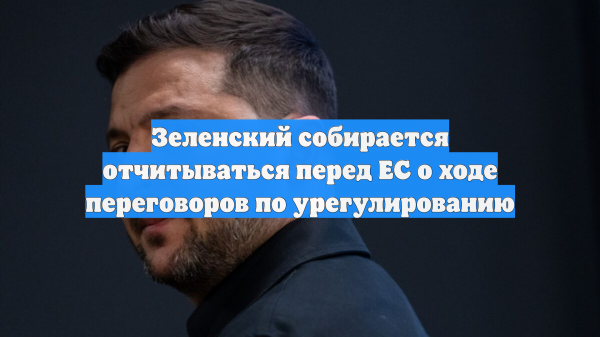 Зеленский собирается отчитываться перед ЕС о ходе переговоров по урегулированию