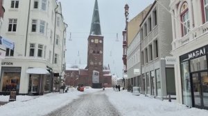 Прогулка в снежную бурю по Дании, Орхусу – самому красивому датскому городу.