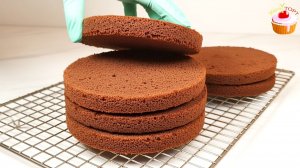 🍫 ШОКОЛАДНЫЙ БИСКВИТ НА КИПЯТКЕ 💥 ИДЕАЛЕН ДЛЯ ТОРТА «ФЕРРЕРО РОШЕ» 🌰 Влажный и шоколадный!