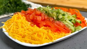 Тот самый САЛАТ, который улетает ПЕРВЫМ! Салат "Огни Москвы", и просто, и ВКУСНО, и красиво!