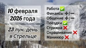 Гороскоп дня 10 февраля 2026 года, лунный день