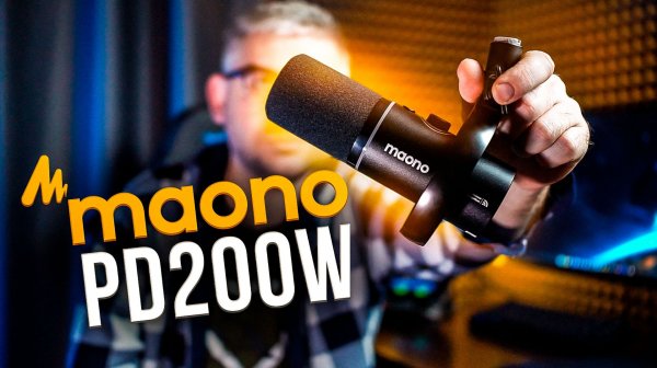 Maono PD200W обзор — гибридный динамический микрофон с XLR, Type-C и 2.4 GHz