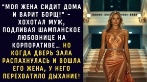 "Моя жена сидит дома и варит борщ!" – хохотал муж, подливая шампанское любовнице