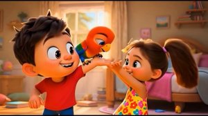 Детская песенка про веселого попугайчика