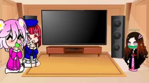 рякция моих любимых персонажей из аниме на незуко 1/3