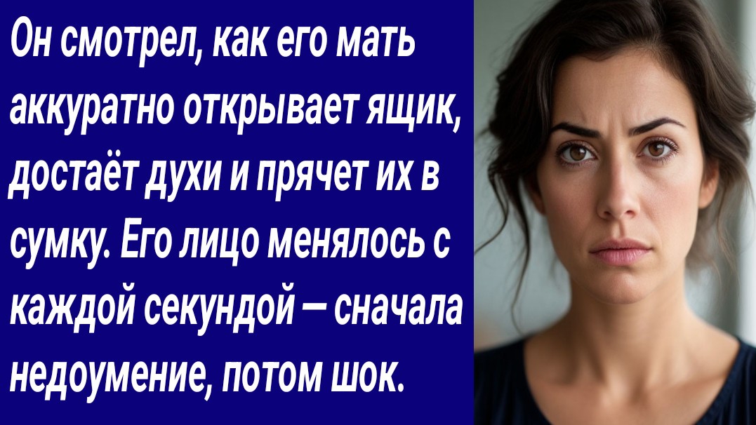 Истории со Смыслом/Он смотрел, как его мать аккуратно открывает ящик, достаёт духи и прячет их... смотреть онлайн