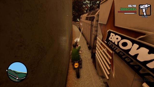 GTA San Andreas Definitive Edition - Надо всего то ехать за поездом СиДжей!!!