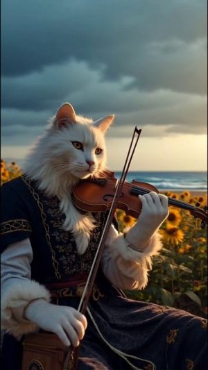 Скрипка на фоне моря