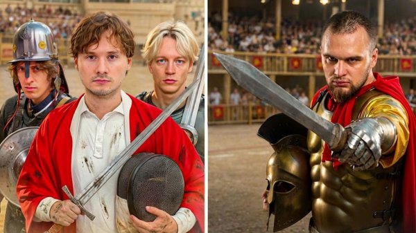 СПАРРИНГИ НА МЕЧАХ! Пробуем историческое фехтование (Куертов, Парадеич, Exile, Шах, Кокошка)-Горилла