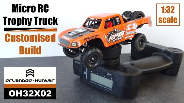 Micro RC Trophy Truck Customised Build - based on Orlandoo Hunter OH32X02 1:32 scale RC kit