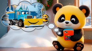 Медвежок Аксель и снегоуборочная машина - Мультик для детей