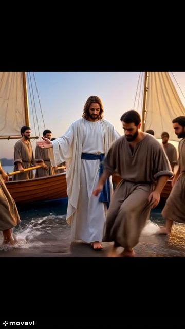 .Иисус помогает рыбакам пойматьрыбу чтоб прокормить свои семьи