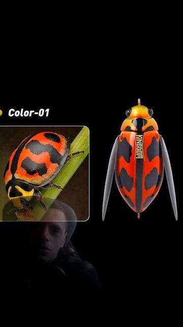 Копия (Похож) - Megabass Grand Siglett - Жук цикада-кроулер играет на поверхности воды - с Али смотреть онлайн