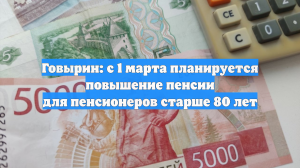 Говырин: с 1 марта планируется повышение пенсии для пенсионеров старше 80 лет