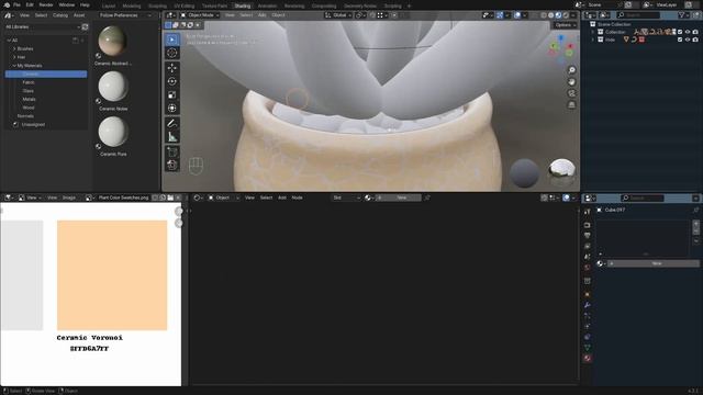 Stylized Kitchen Course in Blender p137 SK_S3_C30 Plants Part 4