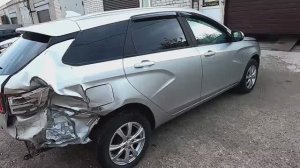Восстановление Lada Vesta после дтп паравозиком