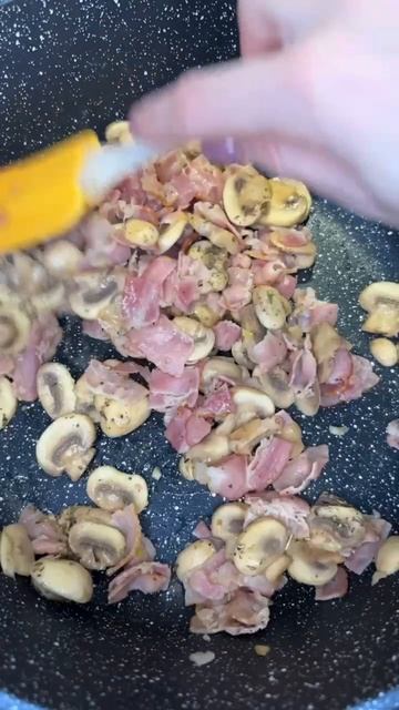 Птитим с грибами и беконом 🥓 смотреть онлайн