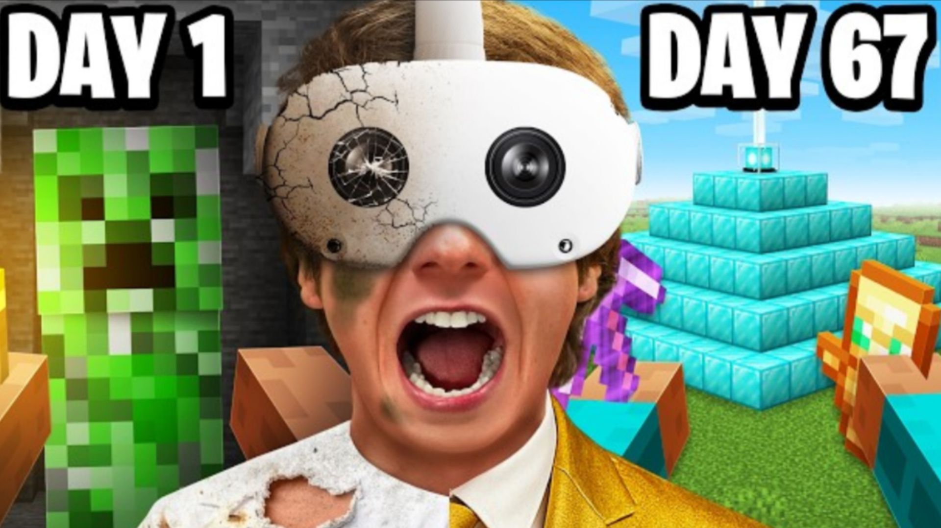 Mr.BEAST (МИСТЕР БИСТ) 100 ЧАСОВ В VR В МАЙНКРАФТ, НОВОЕ ВИДЕО ПРО МАЙНКРАФТ 2026 смотреть онлайн