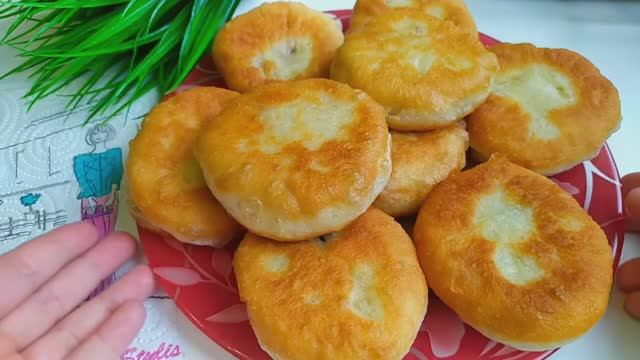 Беляши с бараниной на сковороде, пышное тесто на воде🐏 смотреть онлайн