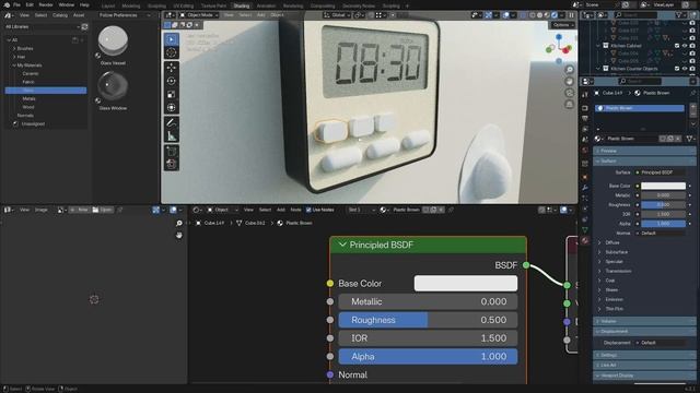 Stylized Kitchen Course in Blender p127 SK_S3_C20 Fridge and Accessories