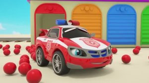 Полицейская машина, экскаватор, учим цвета для детей! Детские стишки и песенки для малышей