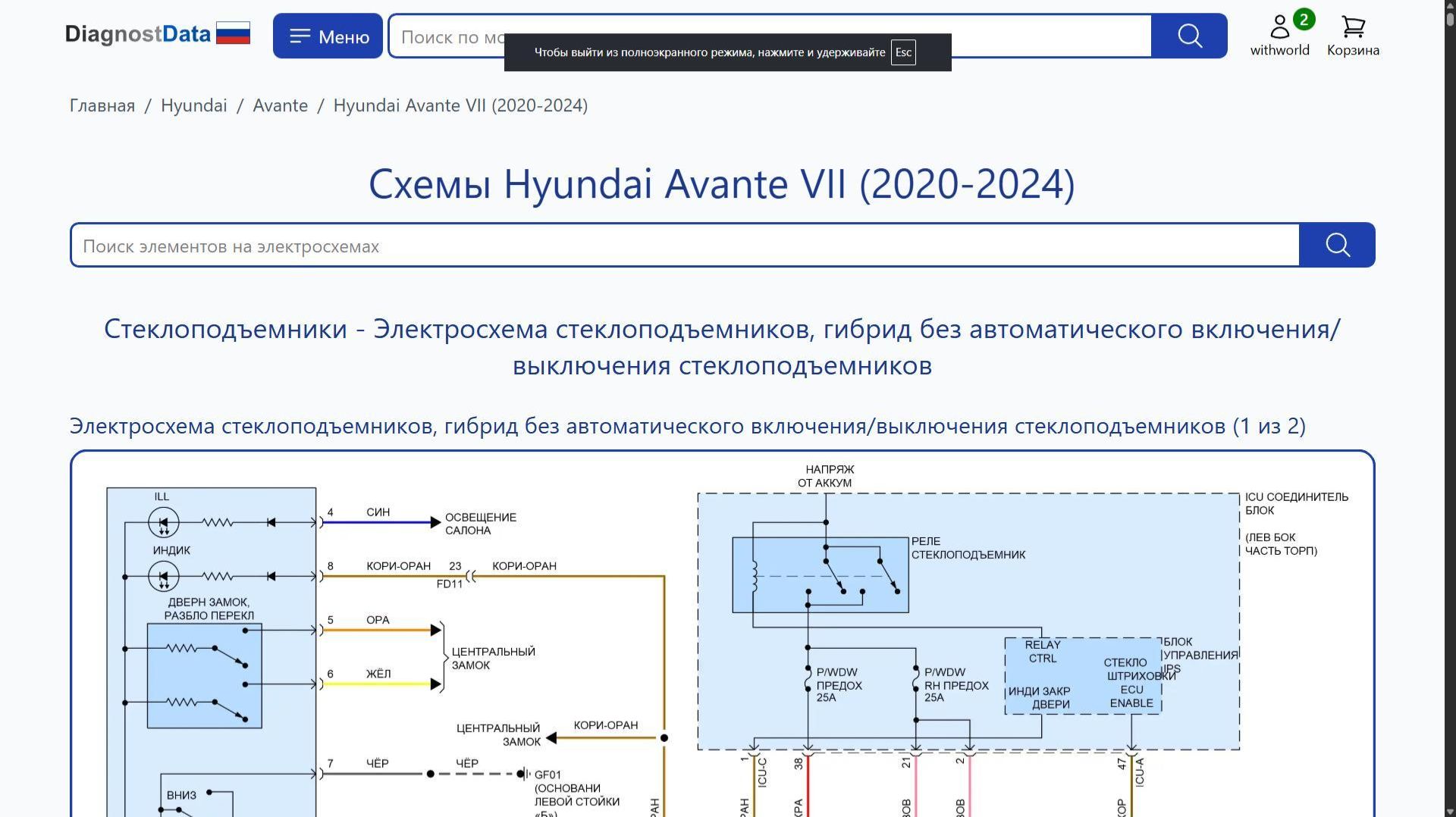 Схемы Hyundai Avante VII (2020-2026)