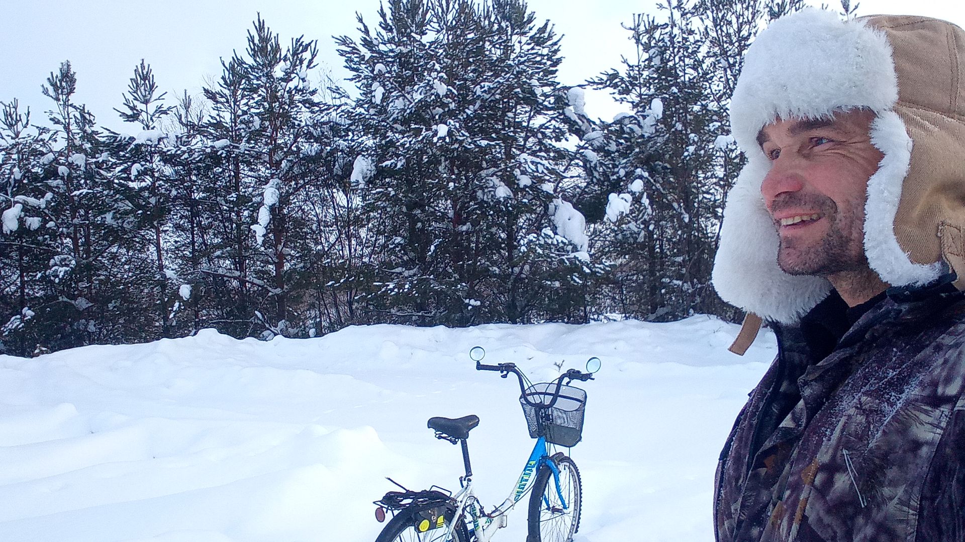 Побывал в лесу лесовозный дорогах на велосипеде, 07.02.2026 год.