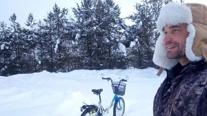 Побывал в лесу лесовозный дорогах на велосипеде, 07.02.2026 год.