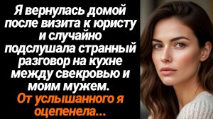 Жизненные Истории/Я вернулась домой после визита к юристу и случайно подслушала разговор свекрови с