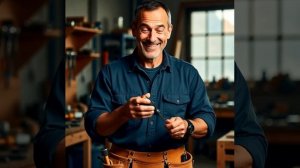 человек чинит