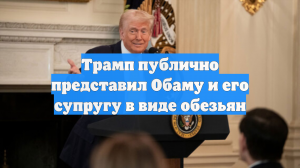 Трамп публично представил Обаму и его супругу в виде обезьян