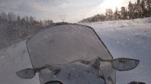 Спец. участок на снегоходе