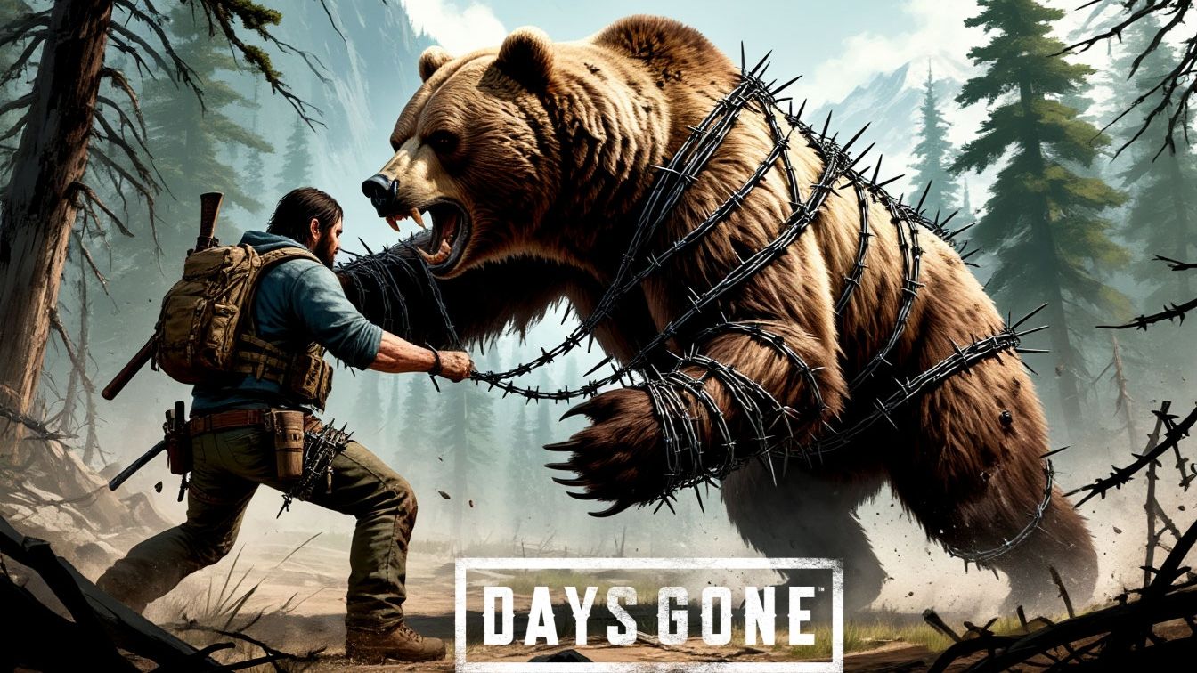 Days Gone #61. Умный фрик. Медведь и другие в остроконечном игрофильме на русском с комментариями