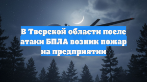 В Тверской области из-за беспилотников загорелось предприятие
