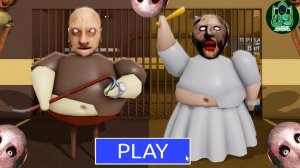 Дедушка против бабушки побег из тюрьмы Барри #роблокс #roblox