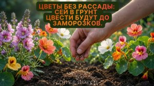 Цветы без рассады: сей в грунт — цвести будут до заморозков.🥰