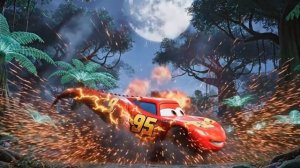 Молния Маквин стал вампиром призраком страшилка красный синий вампир гонки тачки мультик детский