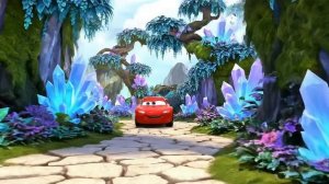 Молния маквин турбо тачки заезд в необчычное место команда маквин гонка тачки синий красный