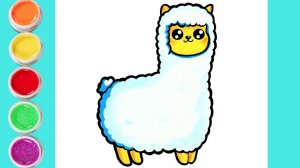 Как нарисовать ламу для  детей