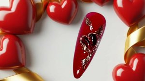 Сердечный маникюр 2026. Идея дизайна ногтей на день святого Валентина. МК