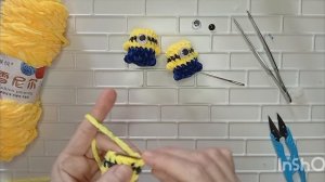 Мастер класс МИНЬОН , ВЯЗАТЬ 10 МИНУТ . БРЕЛОЧКИ