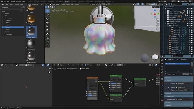 Stylized Kitchen Course in Blender p132 SK_S3_C25 Wall Lamp and Photo Frame